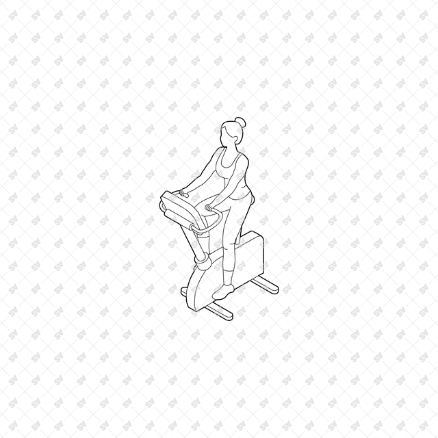 CAD, Vector, PNG Isometric View Workout Characters