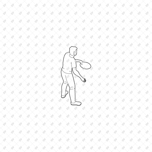 CAD, Vector, PNG Outdoor Characters in Isometric View