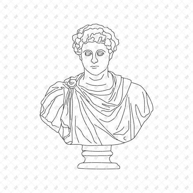 CAD Vector PNG Ancient Statues