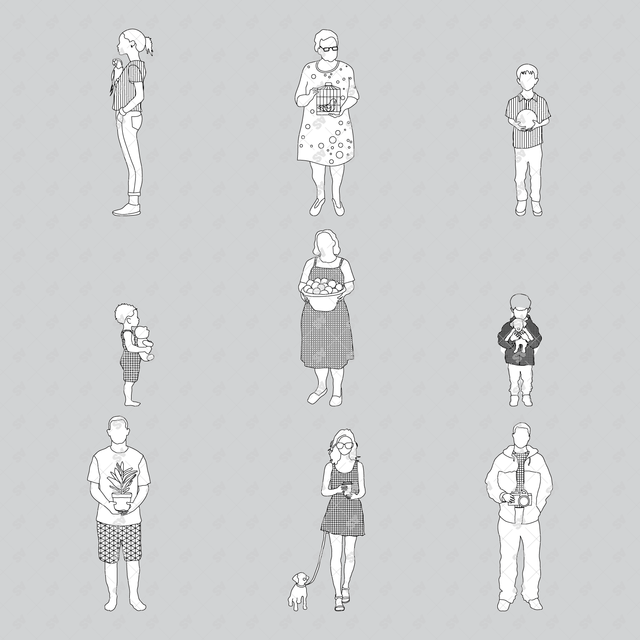 CAD Vector PNG Characters