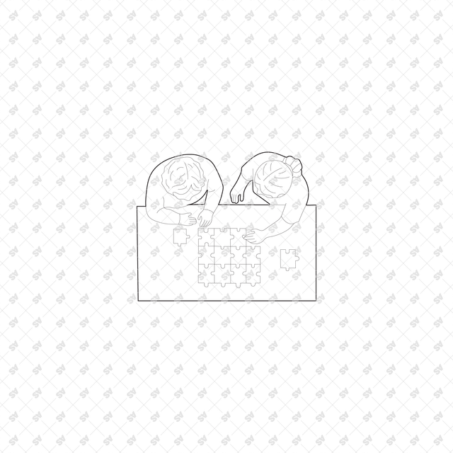 CAD, Vector, PNG Senior Living Characters Top View