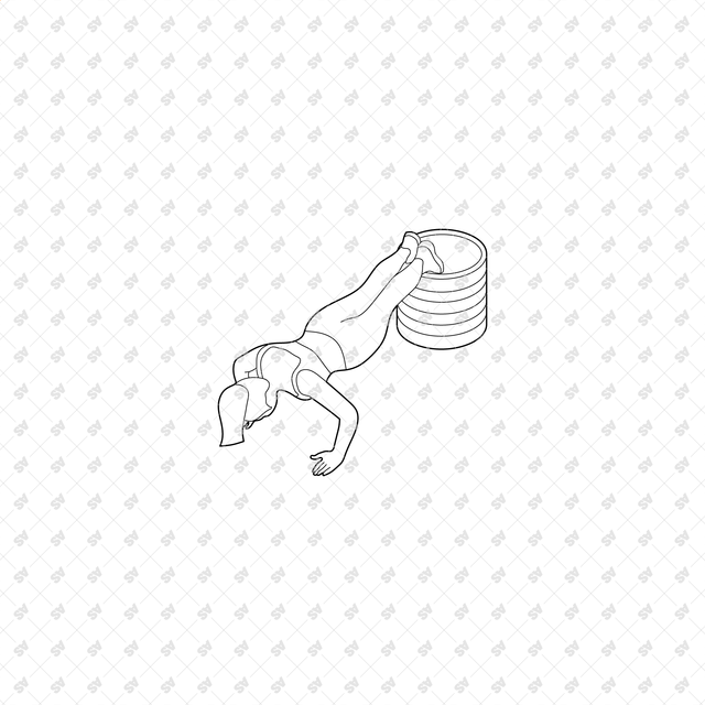 CAD, Vector, PNG Isometric View Workout Characters