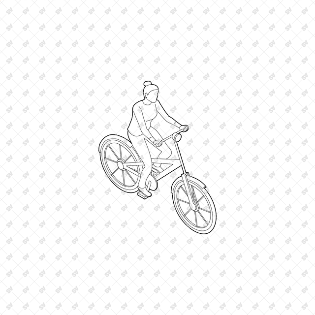 CAD, Vector, PNG Outdoor Characters in Isometric View