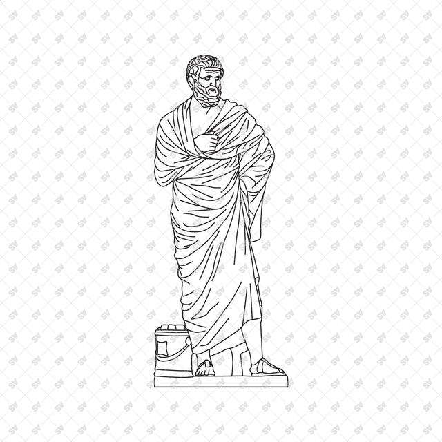 CAD Vector PNG Ancient Statues