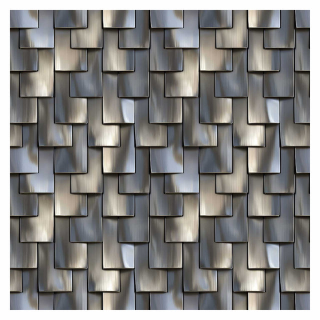 Photoshop, Illustrator Pattern Library - Metal Shingles