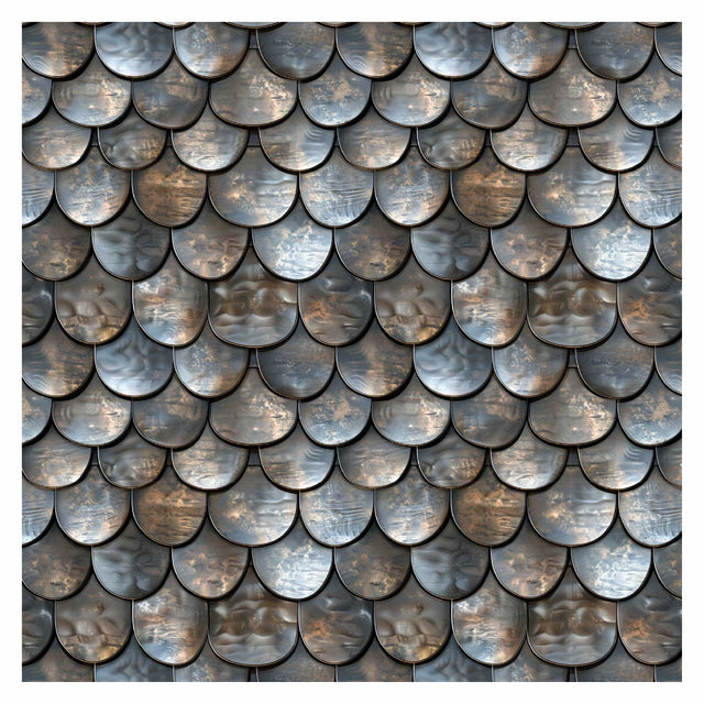 Photoshop, Illustrator Pattern Library - Metal Shingles