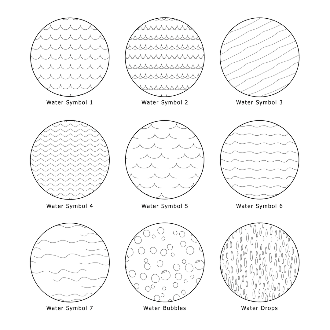 Architectural Materials | Patterns | Library of Water Symbols – Studio ...