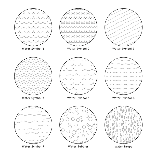 Illustrator Pattern Library - Water Patterns