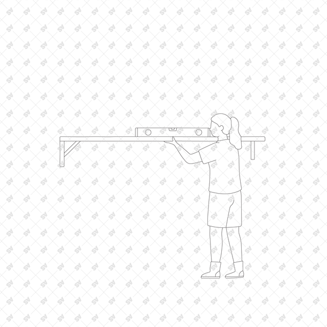 CAD, Vector, PNG Home Renovation in Front and Side Views