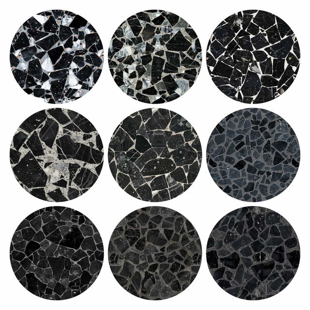 Illustrator Pattern Library - Black Terrazzo Textures