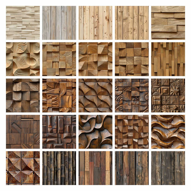 Pattern Library - Seamless Wood Wall Cladding Textures