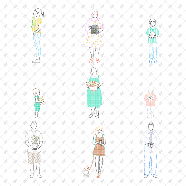 CAD Vector PNG Characters