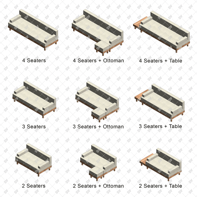 Revit Family - Sofa Beds