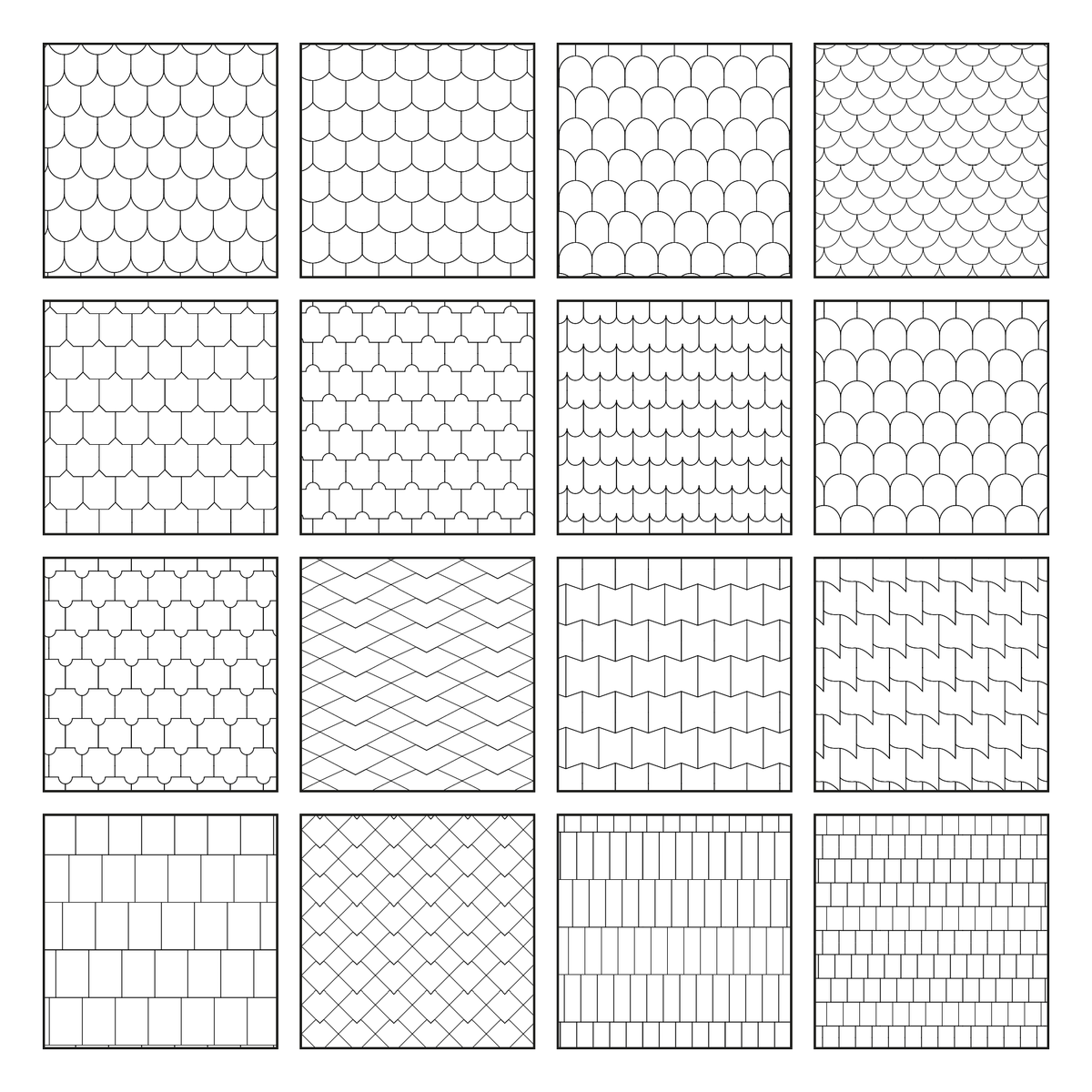 Word Shingles Pattern Architectural Materials | Patterns | Wood Shingles – Studio Alternativi