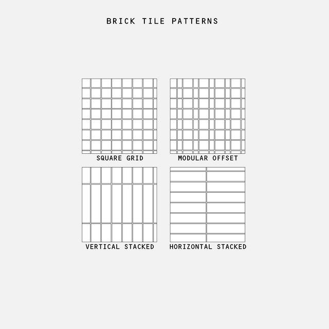 Illustrator Pattern Library - Brick Tile Patterns Mega-Pack