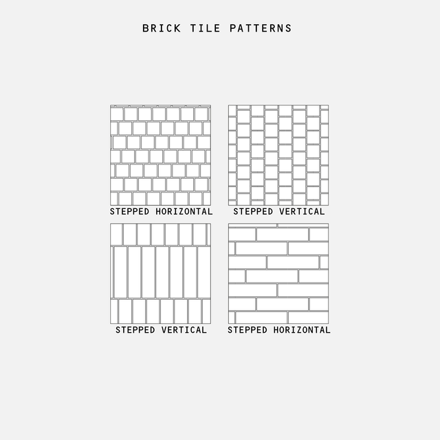 Illustrator Pattern Library - Brick Tile Patterns Mega-Pack