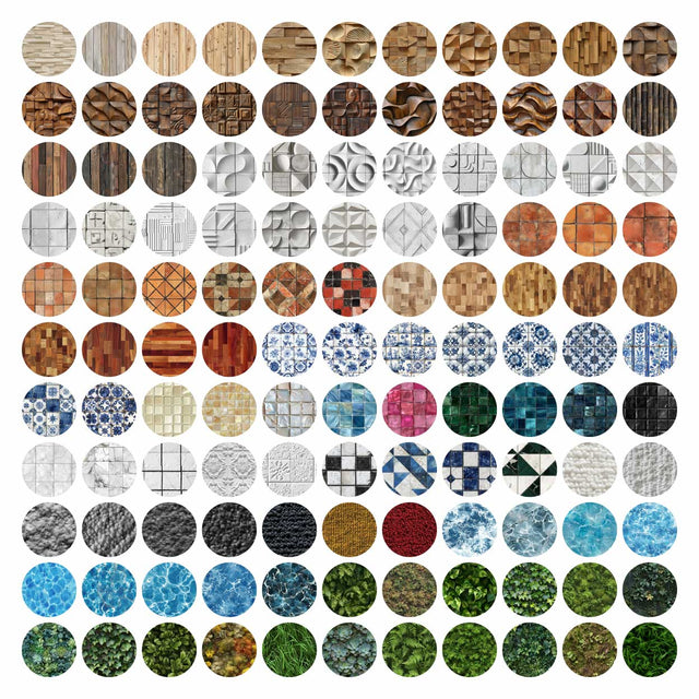 Illustrator Pattern Library - Raster Realistic Seamless Textures Mega-Pack 2