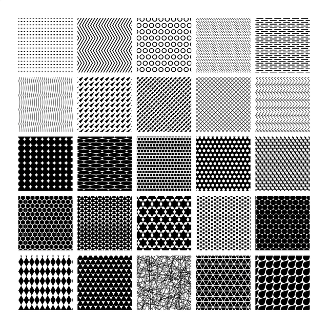 Illustrator Pattern Library - Dense, Dark Patterns Mega-Pack