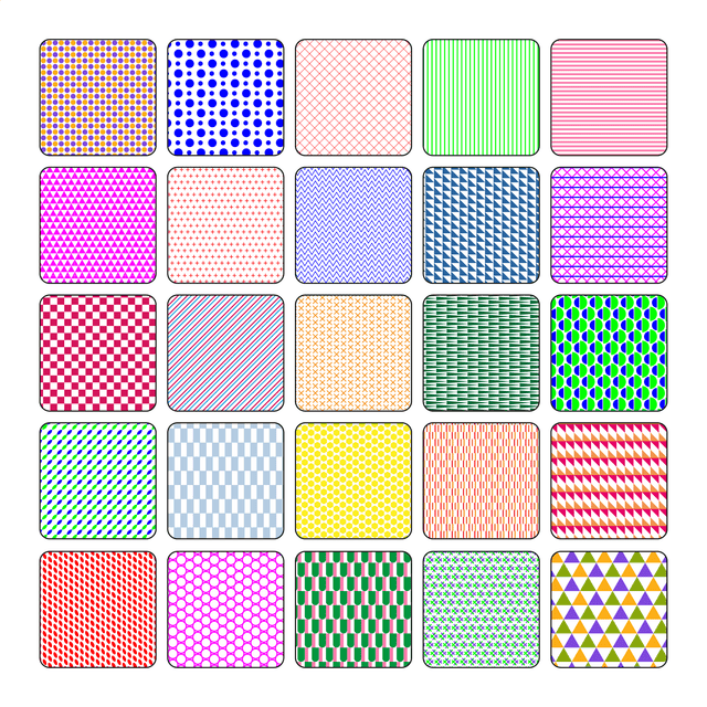 Illustrator Pattern Library - Color Patterns