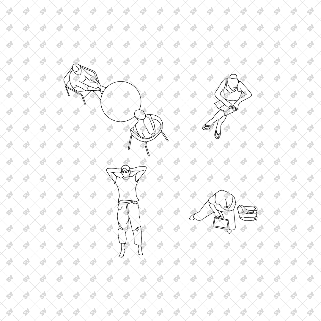CAD, Vector Characters in Top View Multi-Pack – Studio Alternativi