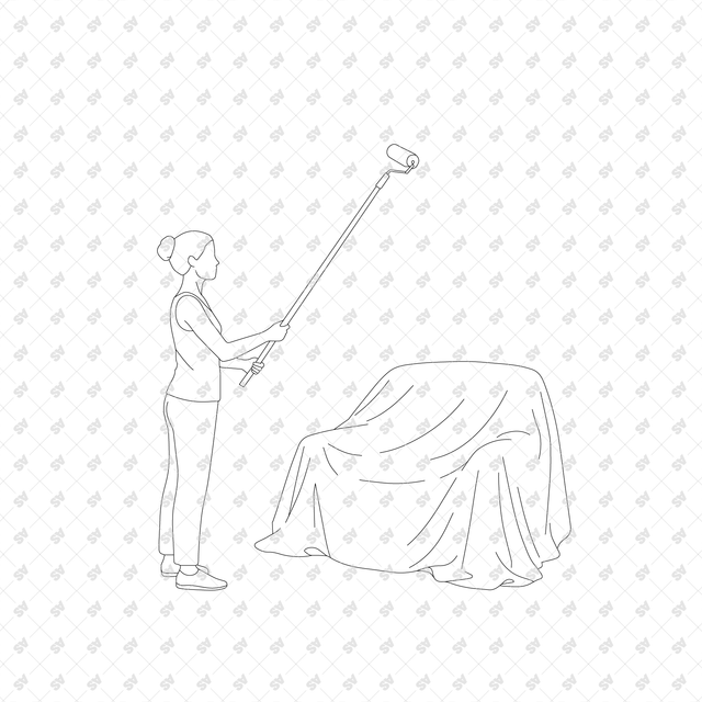 CAD, Vector, PNG Home Renovation in Front and Side Views