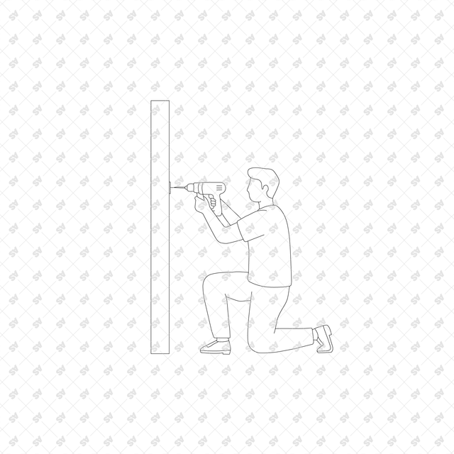 CAD, Vector, PNG Home Renovation in Front and Side Views