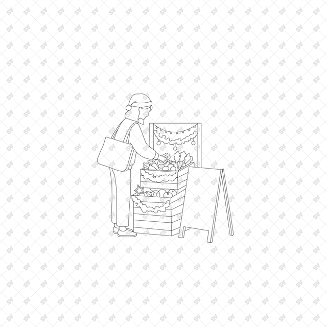 CAD, Vector, and PNG People in Winter and Christmas Activities, Front and Side Views