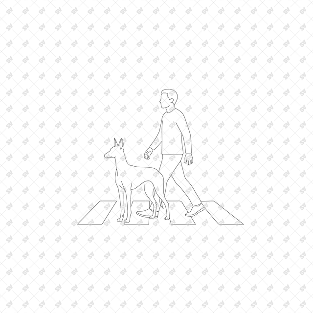 CAD, Vector, PNG People Doing Urban Activities in Front and Side Views