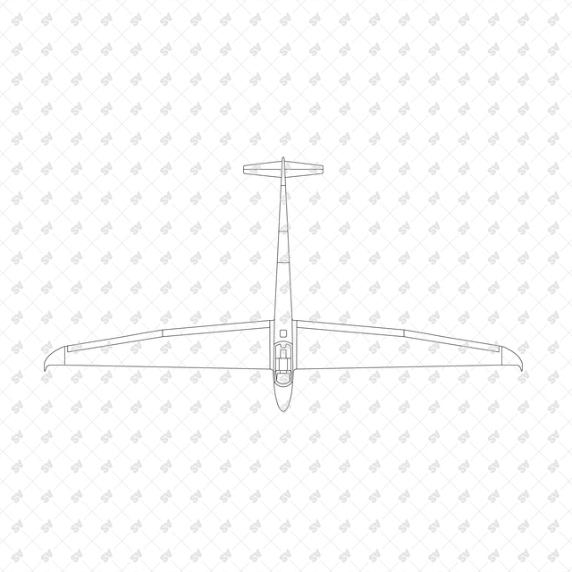 CAD, Vector, PNG Personal Aviation Devices, Top View