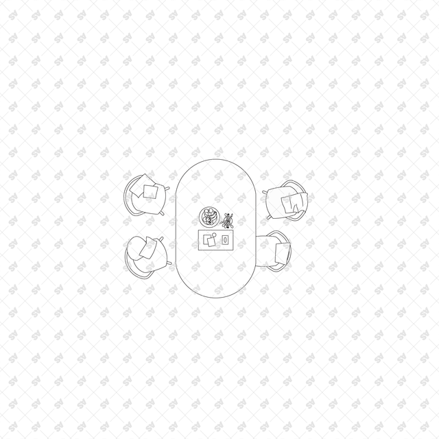 CAD, Vector, PNG Dining Tables and Chairs Layouts in Top View