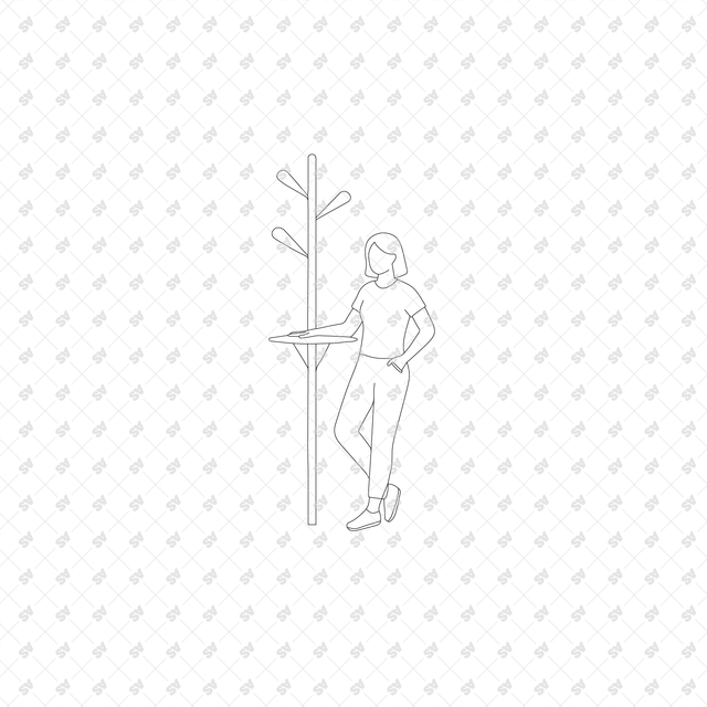 CAD, Vector, PNG People Doing Urban Activities in Front and Side Views