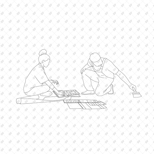 CAD, Vector, PNG Home Renovation in Front and Side Views