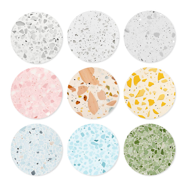 Illustrator Pattern Library - Raster Realistic Seamless Terrazzo Textures