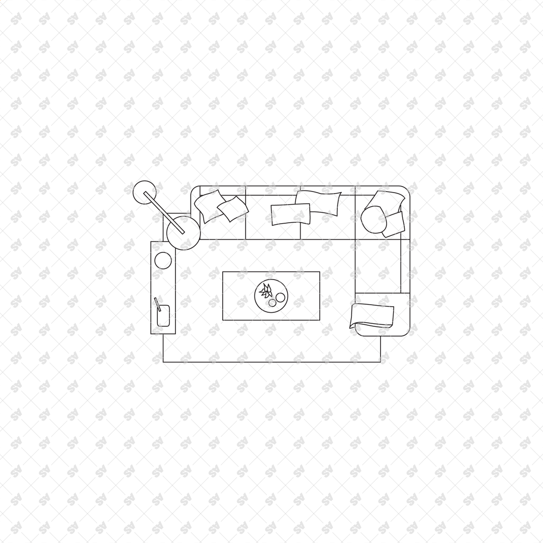 CAD, Vector, PNG Living Rooms in Top View – Studio Alternativi