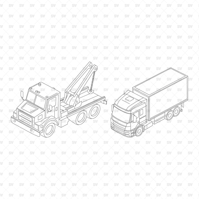 CAD, Vector, PNG Axonometric Urban Vehicles