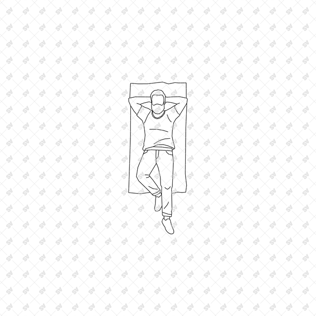 CAD, Vector, PNG Chilling Characters in Plan View Multi-Pack (Top View)
