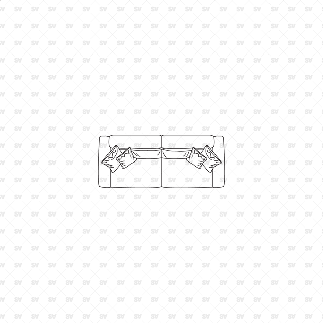 CAD, Vector, PNG Sofas in Top View