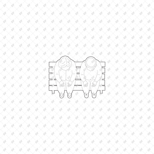 CAD, Vector, PNG Senior Living Characters Top View