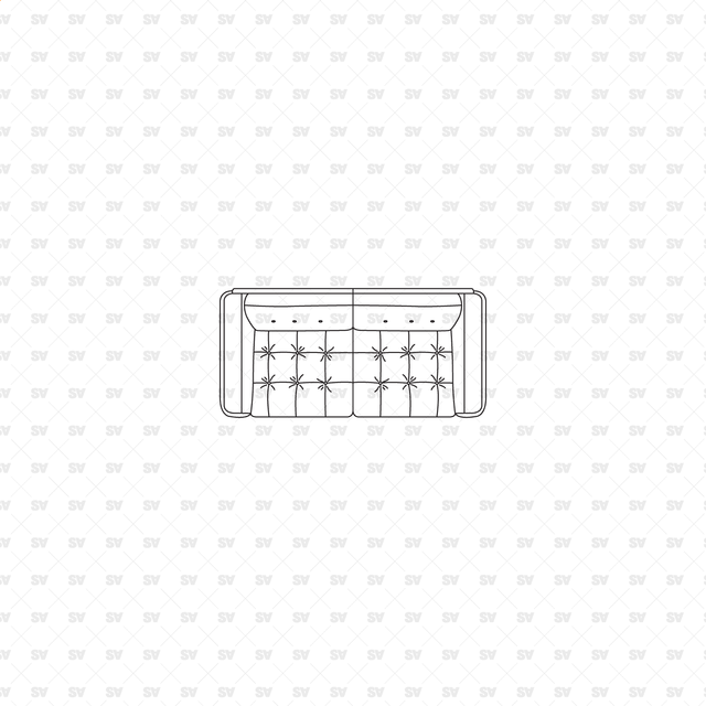 CAD, Vector, PNG Sofas in Top View