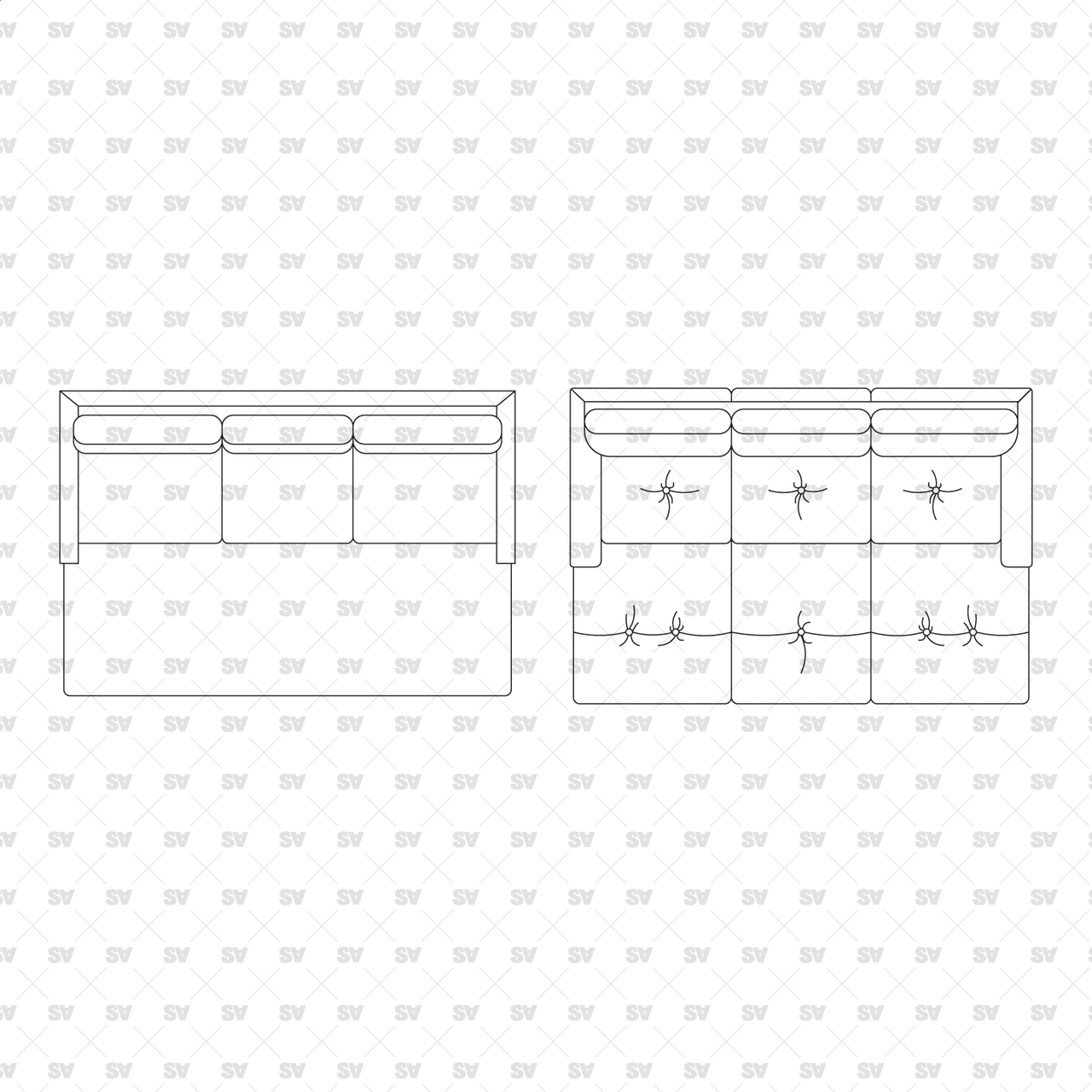 CAD, Vector, PNG Furniture in Top View | Studio Alternativi