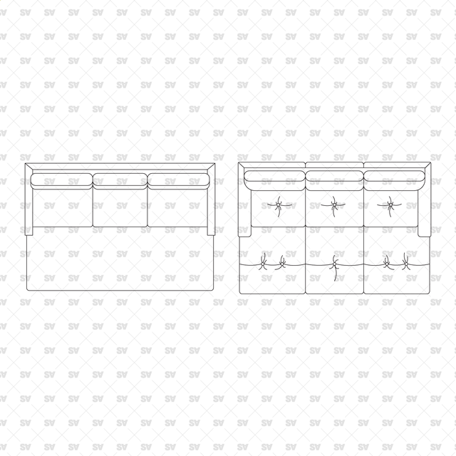 CAD, Vector, PNG Furniture in Top View