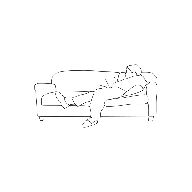 Vector Characters on Sofa Set