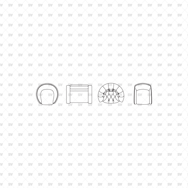 CAD, Vector, PNG Furniture in Top View | Studio Alternativi