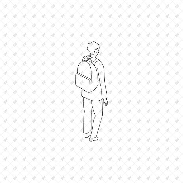 CAD, Vector, PNG Isometric View Urban Waiting People