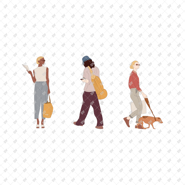 Vector PNG Urban Characters in Color