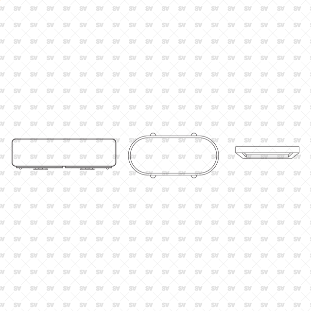 CAD, Vector, PNG Furniture in Top View