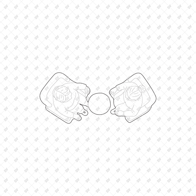 CAD, Vector, PNG Senior Living Characters Top View