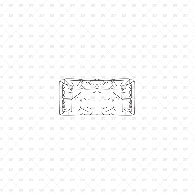 CAD, Vector, PNG Sofas in Top View