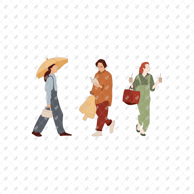 Vector PNG Urban Characters in Color