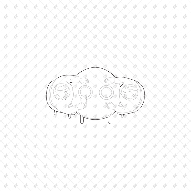 CAD, Vector, PNG Senior Living Characters Top View